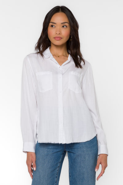 Addyson Optic White Shirt - Tops - Velvet Heart Clothing