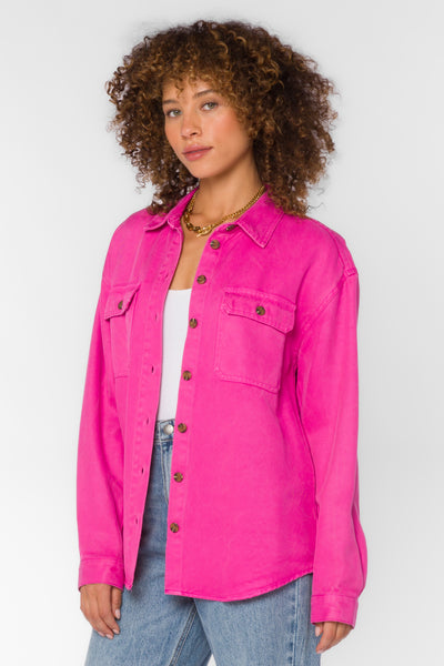 Carmele Dragonfruit Shacket - Jackets & Outerwear - Velvet Heart Clothing