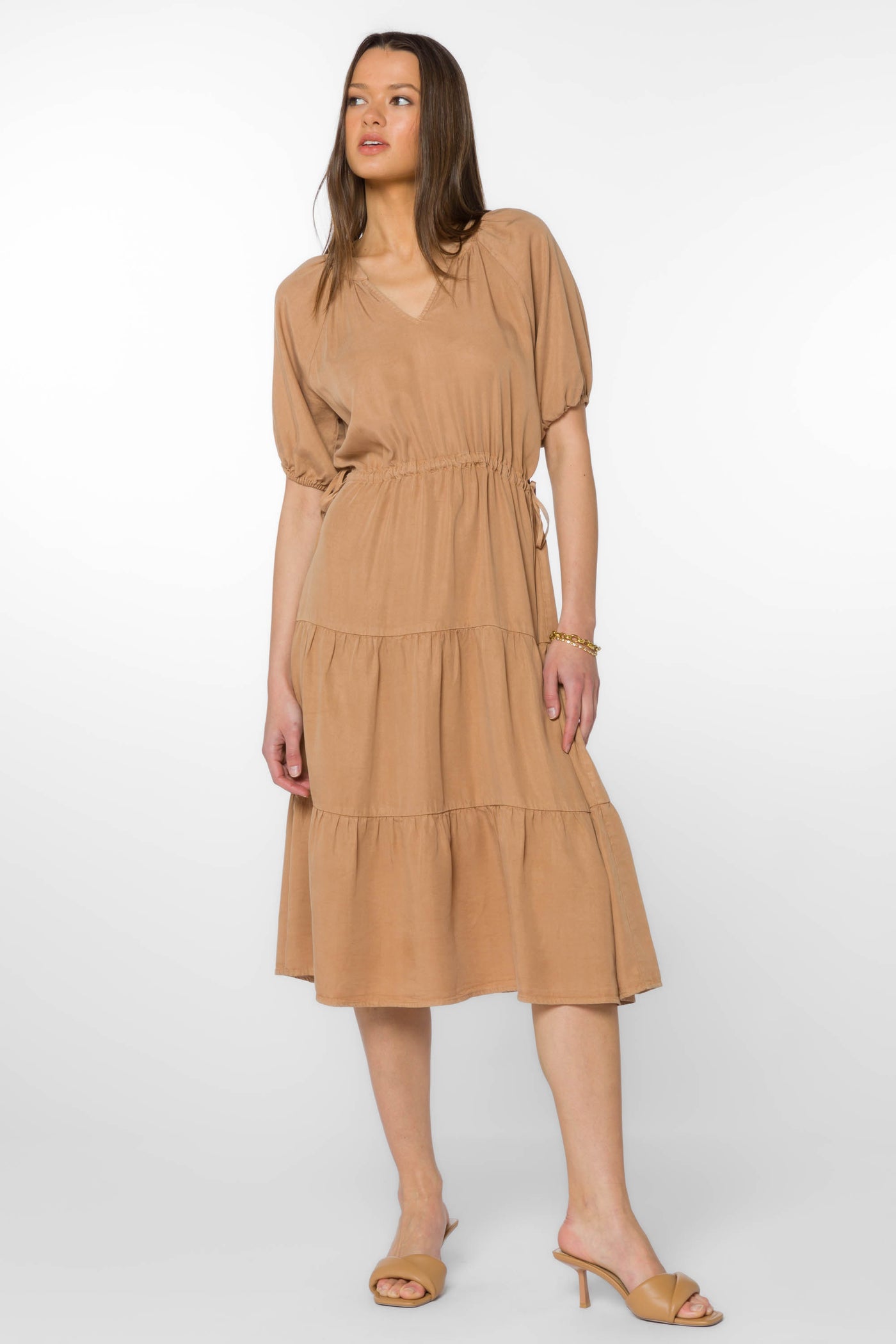Cassie Camel Dress - Dresses - Velvet Heart Clothing