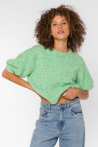 Fendy Marled Green Sweater - Sweaters - Velvet Heart Clothing
