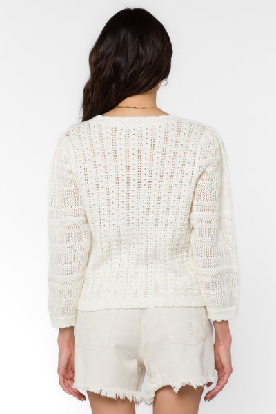 Gazelle White Sweater - Sweaters - Velvet Heart Clothing