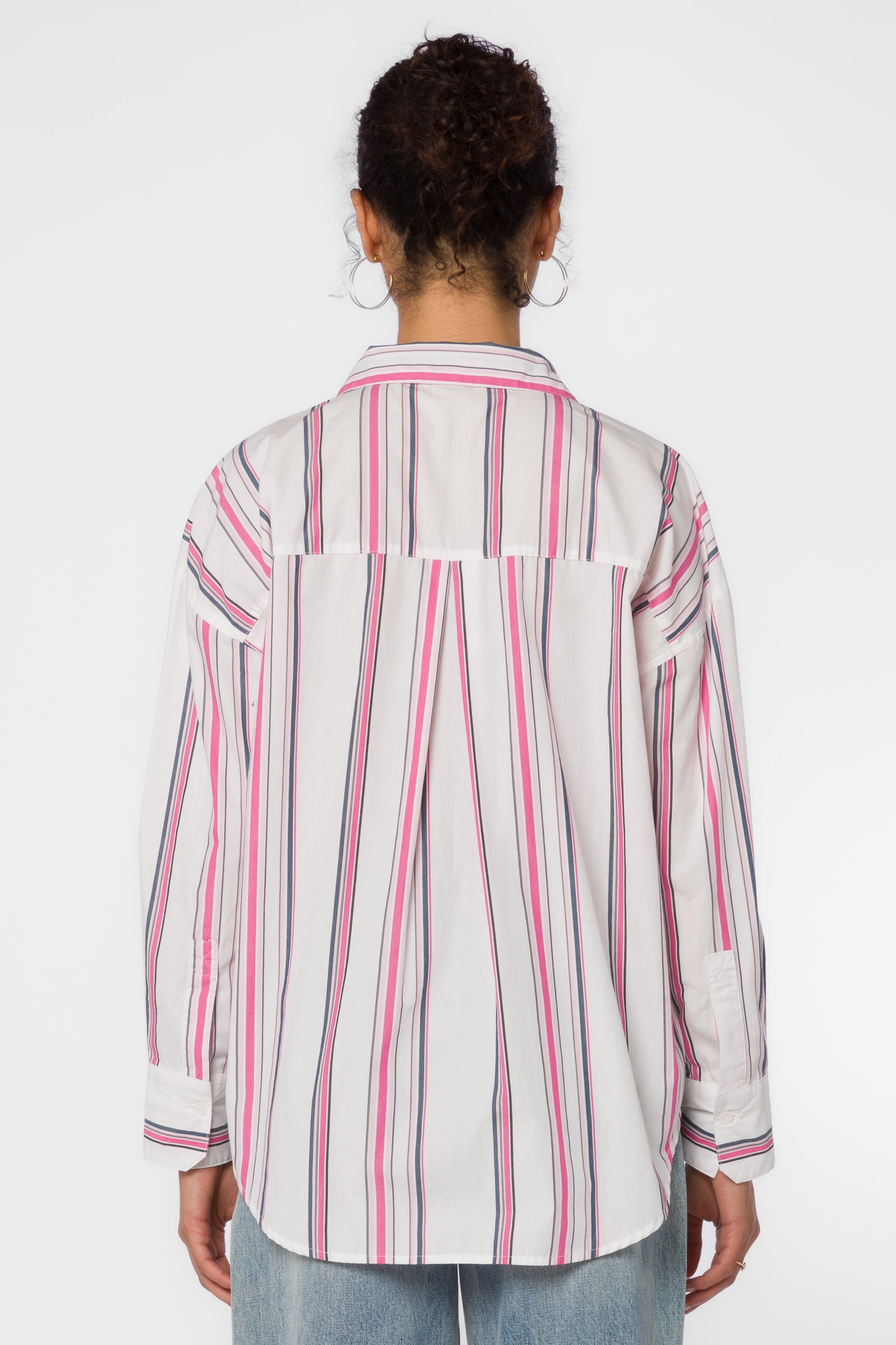Mitch Pink Stripe Shirt - Tops - Velvet Heart Clothing