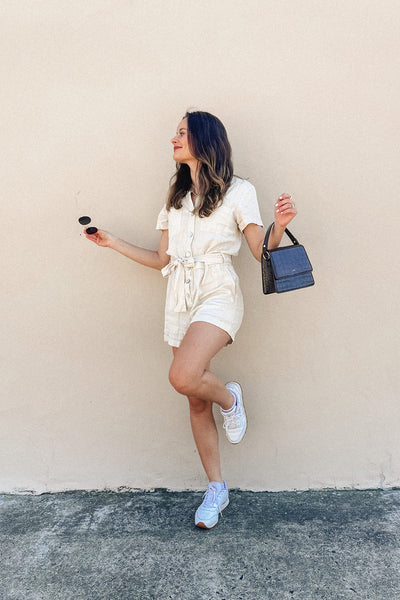 Day to Night looks in the Rosalie Romper with @victoriamizzone