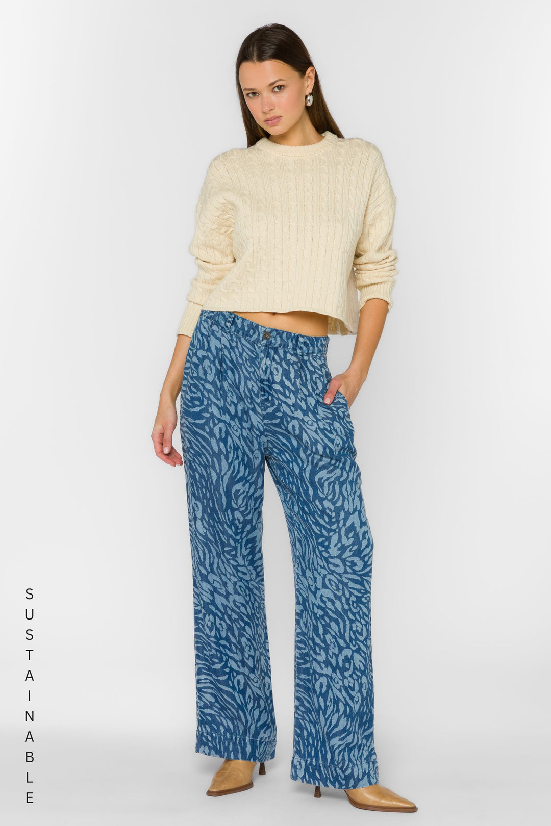 Chic Women's Trousers & Bottoms Tagged "color-blue" Velvet Heart Clothing Chic Women's Trousers & Bottoms Tagged "color-blue" Velvet Heart Clothing