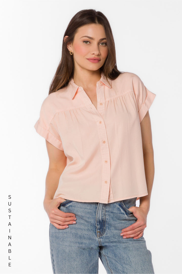 Xander Pink Sand Shirt - Tops - Velvet Heart Clothing