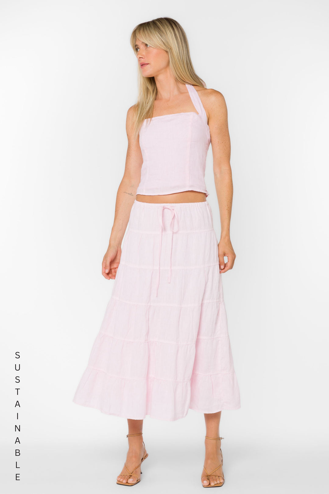 Claremont Pink Skirt - Bottoms - Velvet Heart Clothing