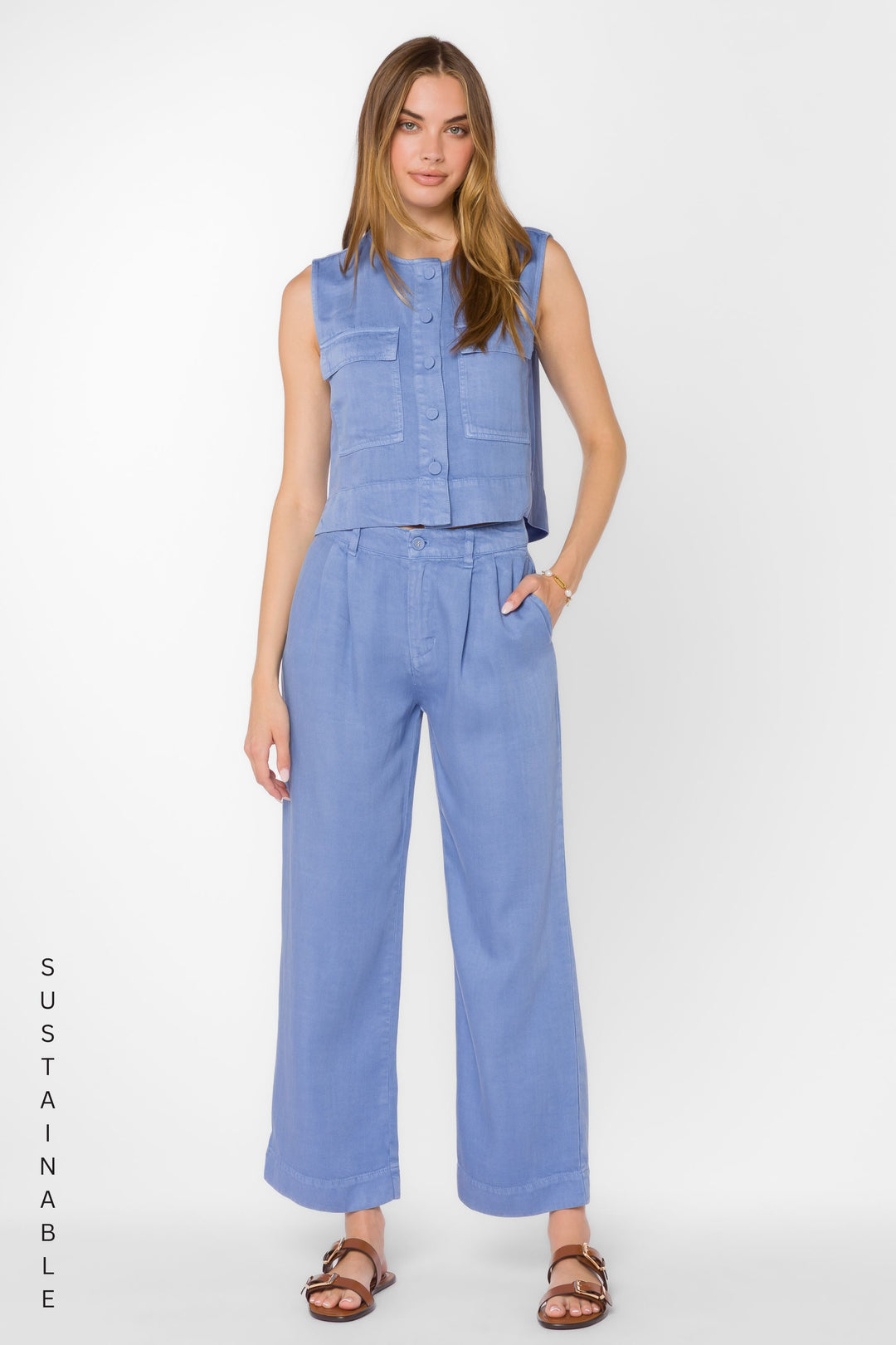 Desma Peri Sky Trouser - Bottoms - Velvet Heart Clothing