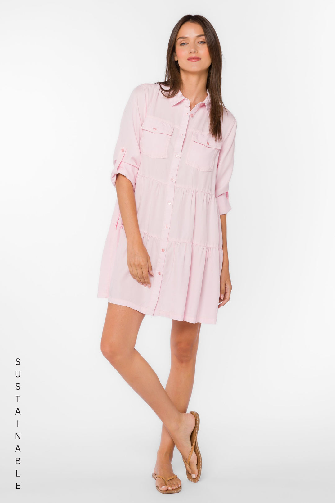 Bree Frosty Pink Dress - Dresses - Velvet Heart Clothing