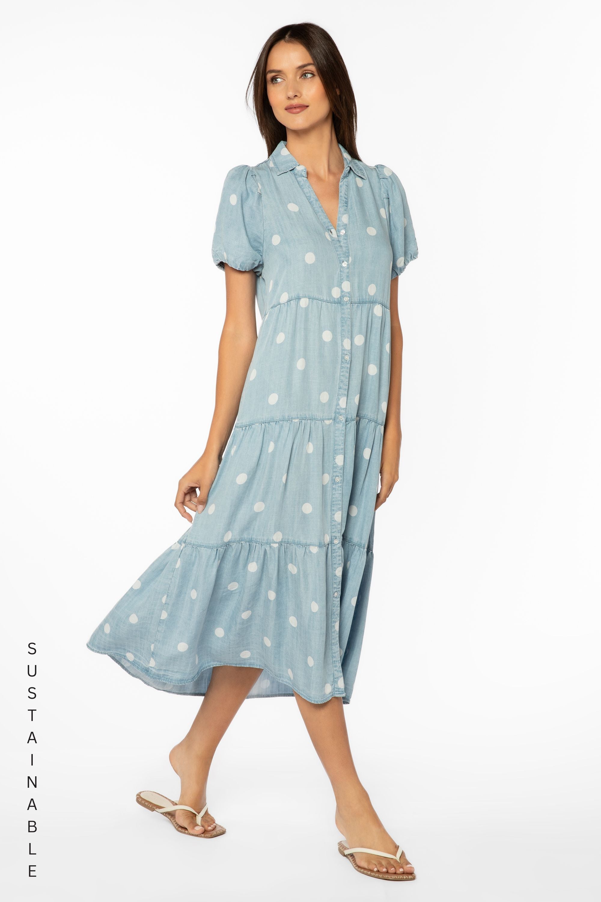 Santiago Dotted Dress - Dresses - Velvet Heart Clothing