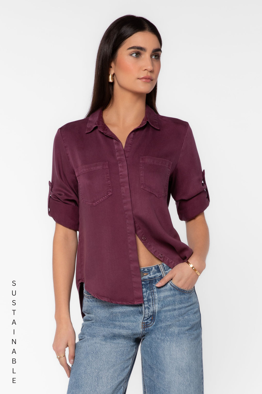 Riley Plum Tencel Shirts
