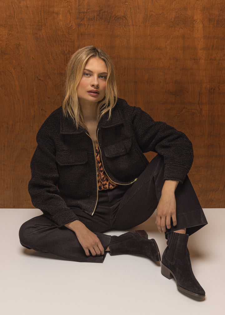 Galinda Black Jacket - Jackets & Outerwear - Velvet Heart Clothing