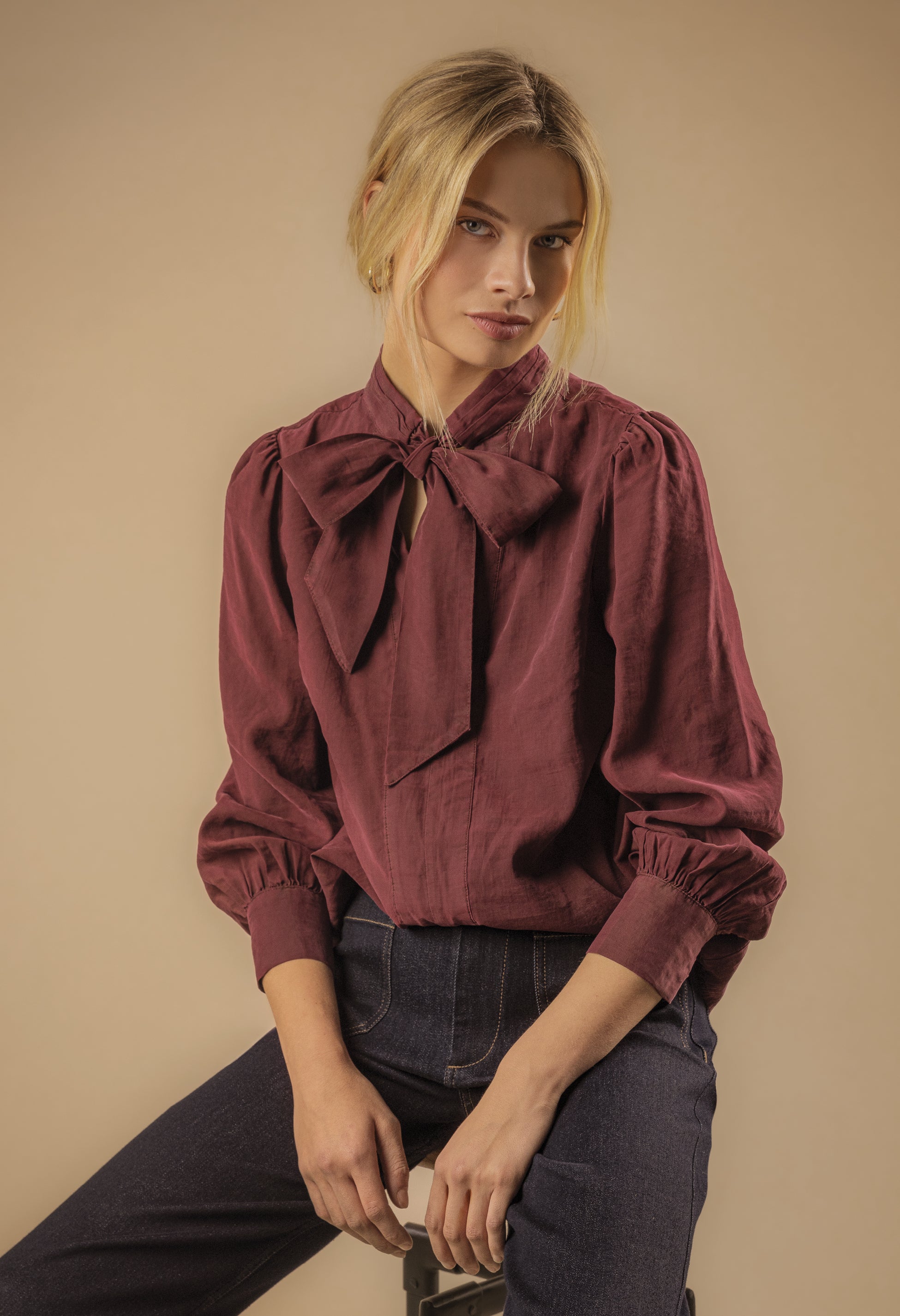 Anastasia Cabernet Blouse - Tops - Velvet Heart Clothing