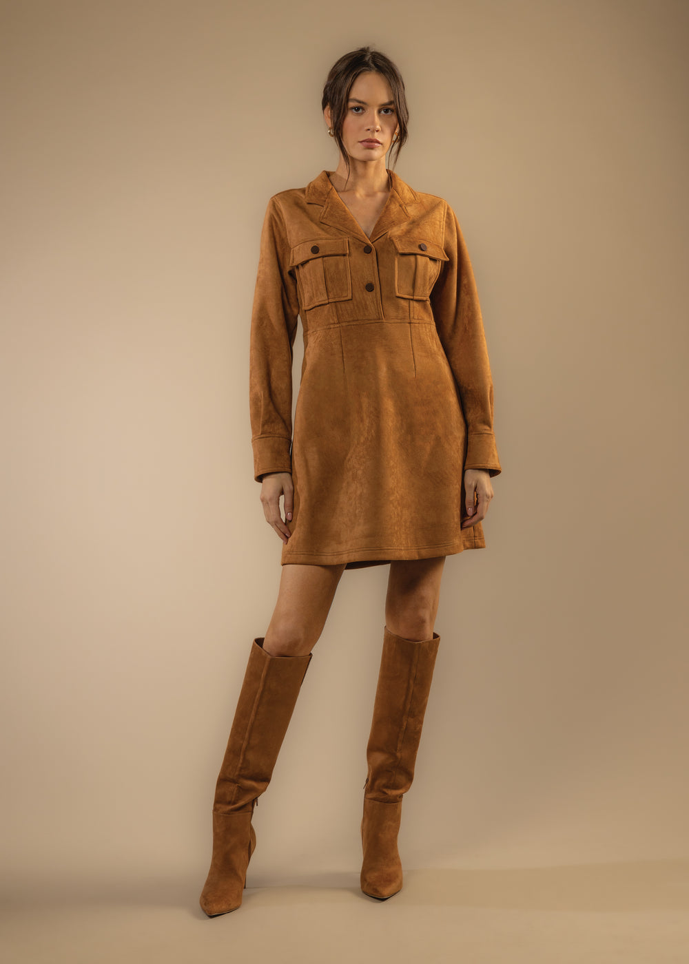 Roya Camel Dress - Dresses - Velvet Heart Clothing