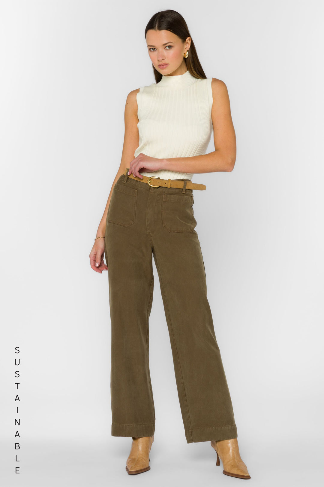 Alyx Olive Pants - Bottoms - Velvet Heart Clothing