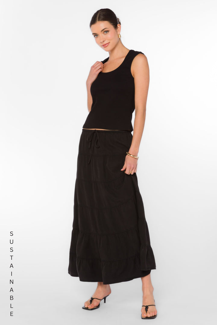 Claremont Black Skirt - Bottoms - Velvet Heart Clothing