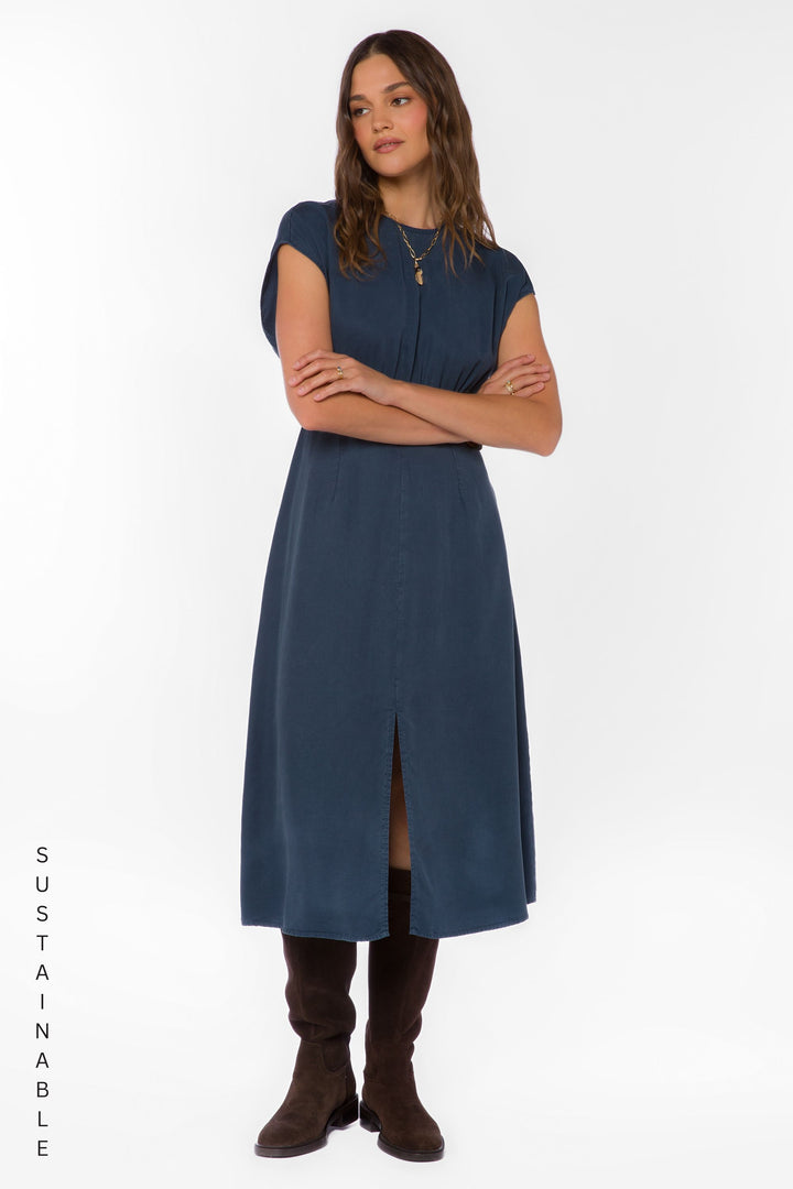 Geneve Navy Dress