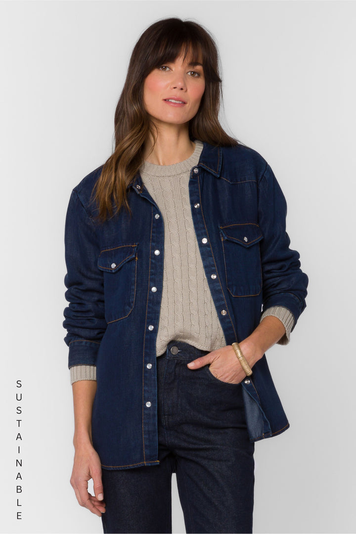 Duke Raw Blue Shirt - Tops - Velvet Heart Clothing