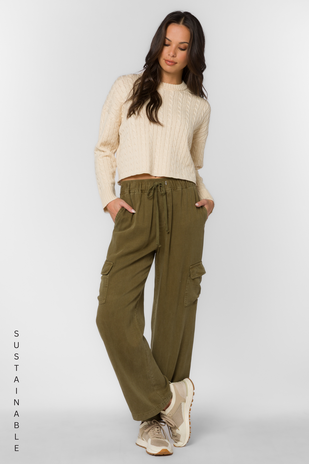 Lynlee Pesto Green Pants - Bottoms - Velvet Heart Clothing