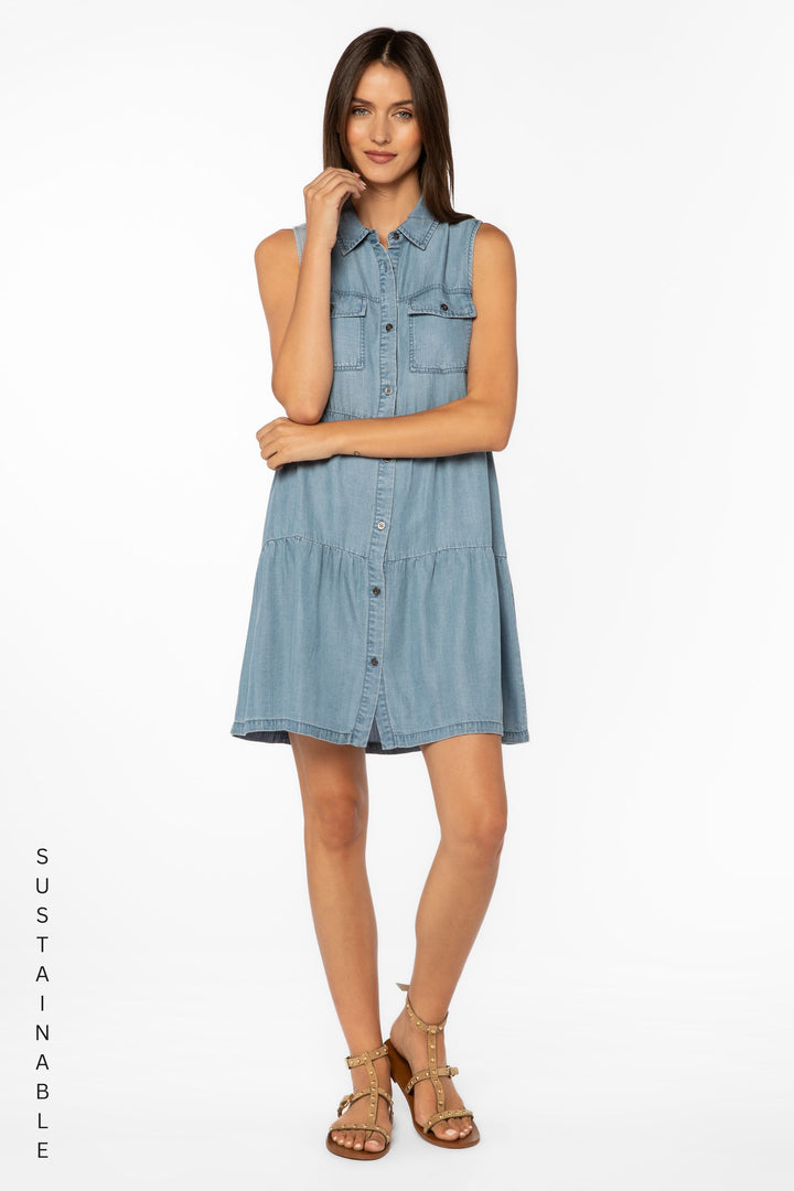 Collette Blue Dress - Dresses - Velvet Heart Clothing