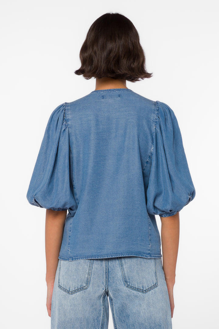 Abina Vintage Havana Blouse - Tops - Velvet Heart Clothing