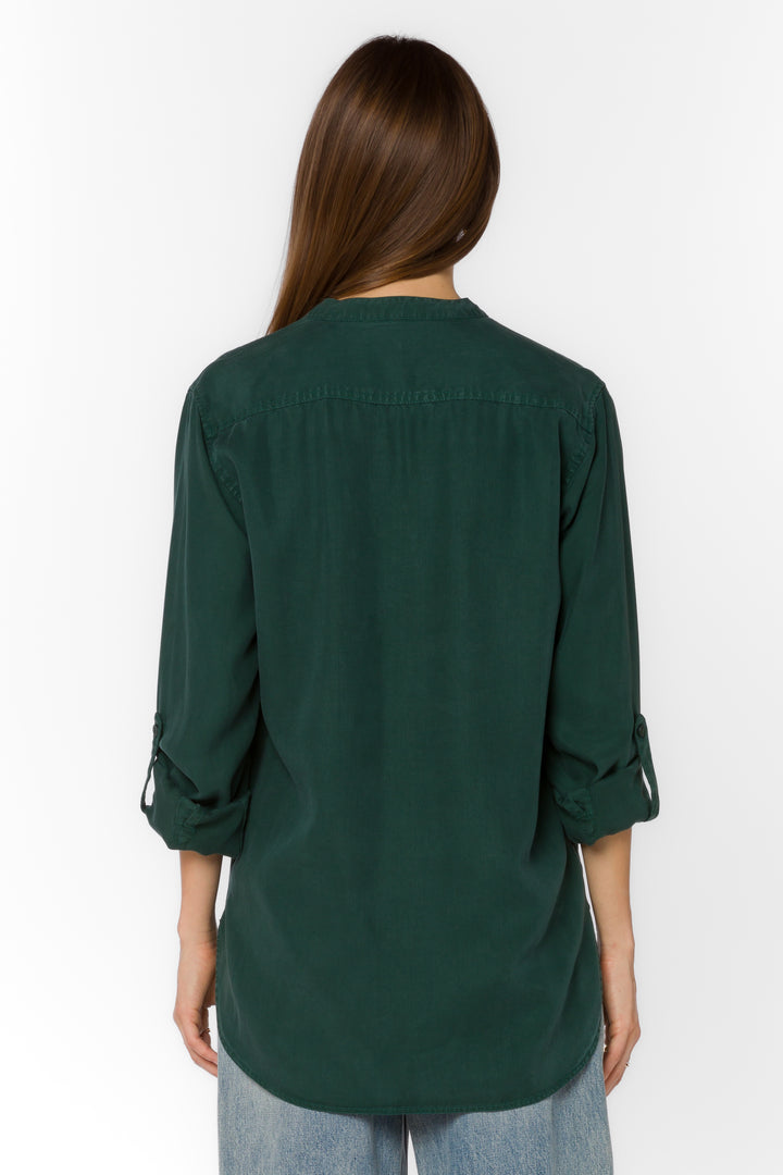 Addilyn Pine Needle Green Shirt - Tops - Velvet Heart Clothing