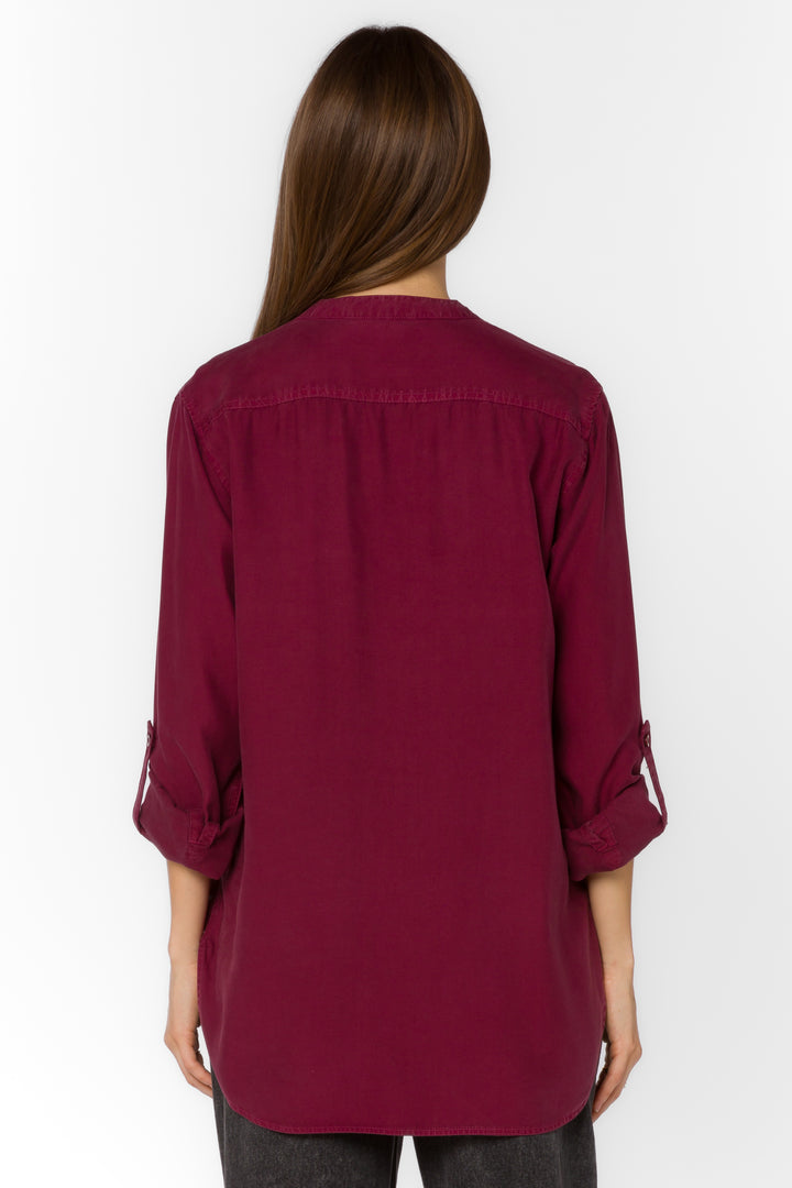 Addilyn Red Sangria Shirt - Tops - Velvet Heart Clothing