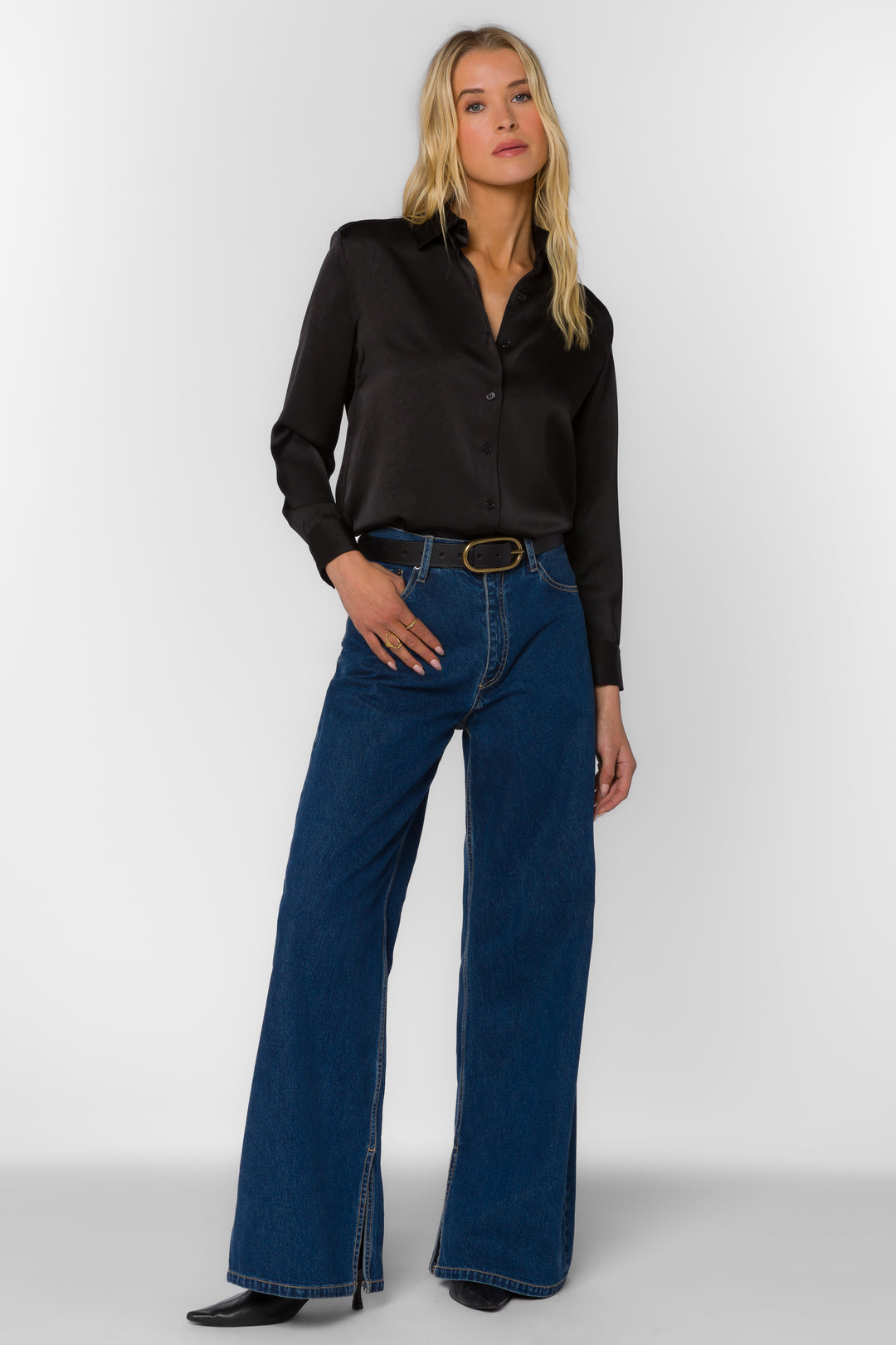 Adelynn Black Shirt - Tops - Velvet Heart Clothing