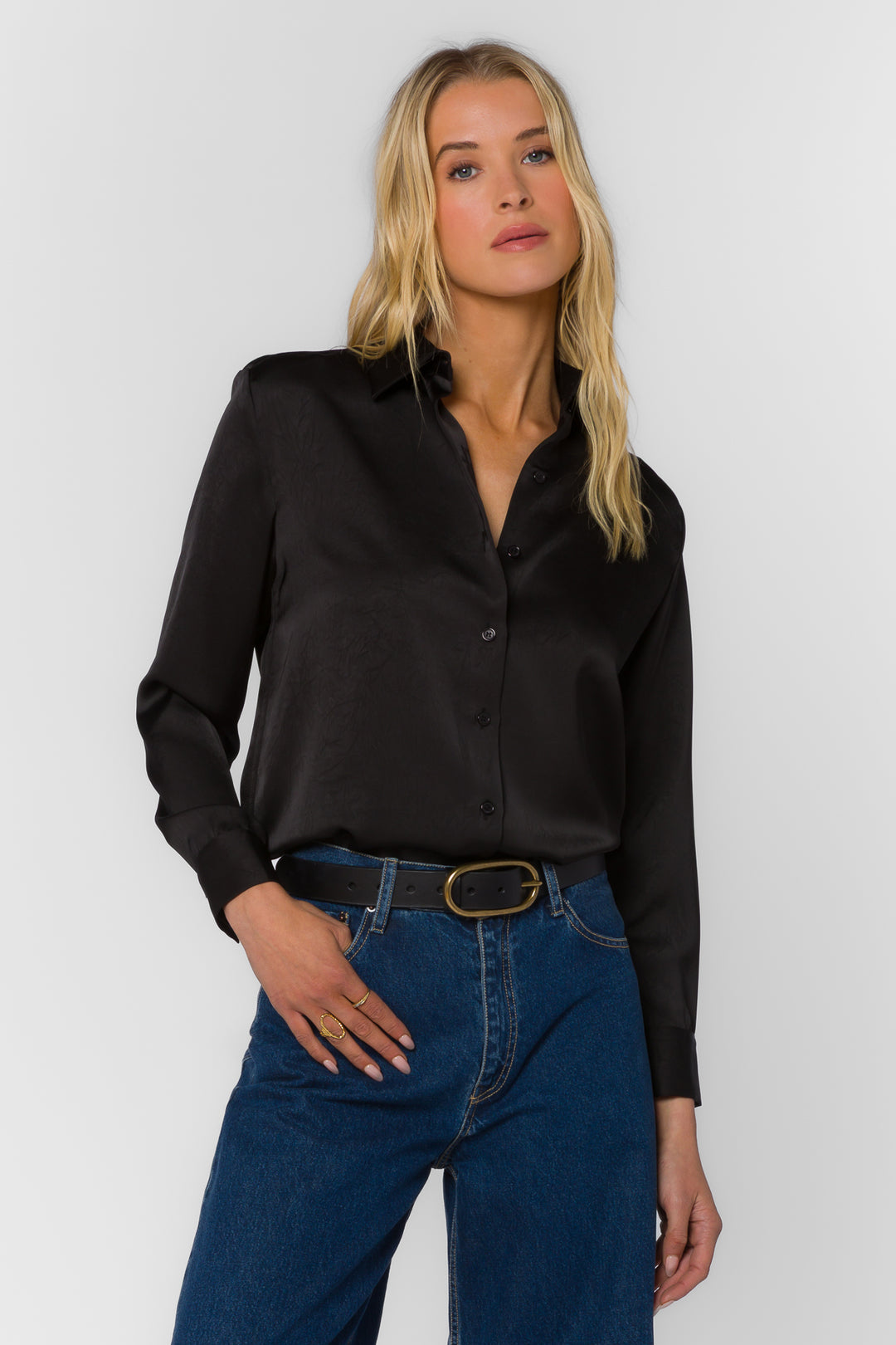 Adelynn Black Shirt - Tops - Velvet Heart Clothing