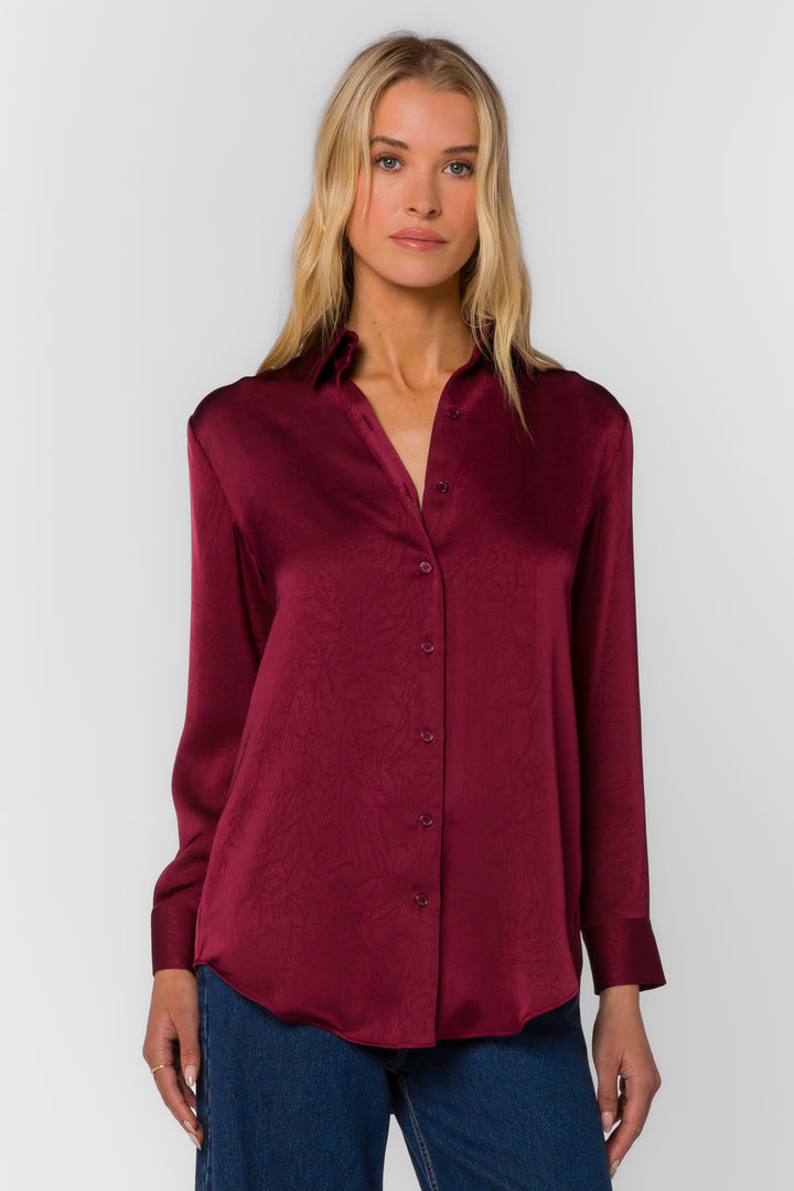 Adelynn Pinot Noir Shirt - Tops - Velvet Heart Clothing