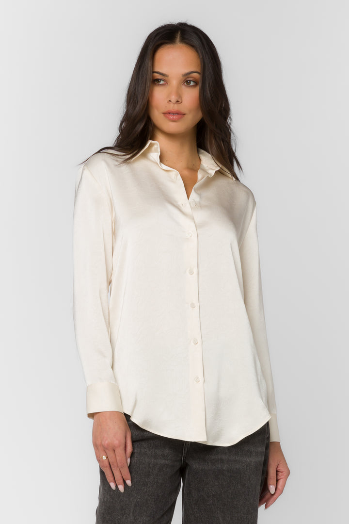 Adelynn Winter White Shirt - Tops - Velvet Heart Clothing