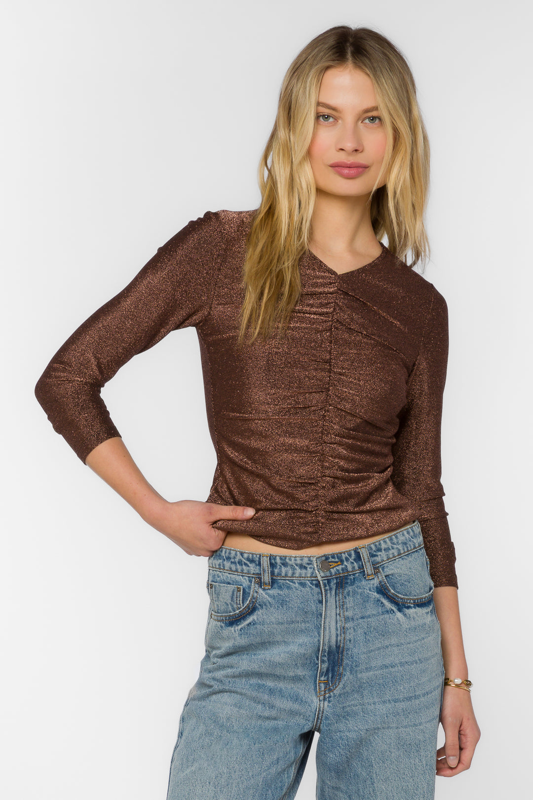 Alaia Bronze Top - Tops - Velvet Heart Clothing
