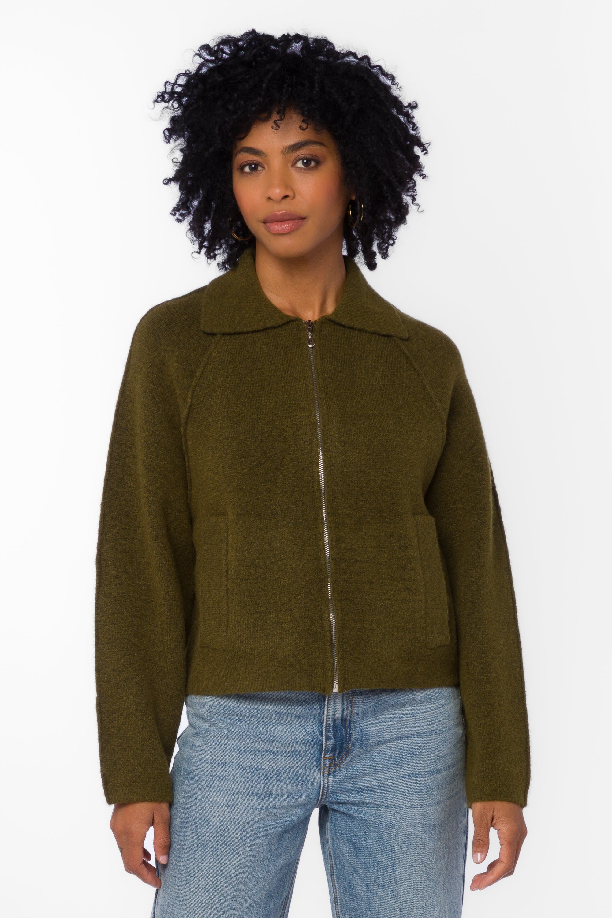 Alexandra Olive Sweater - Sweaters - Velvet Heart Clothing
