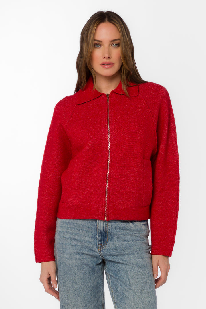 Alexandra Red Sweater - Sweaters - Velvet Heart Clothing