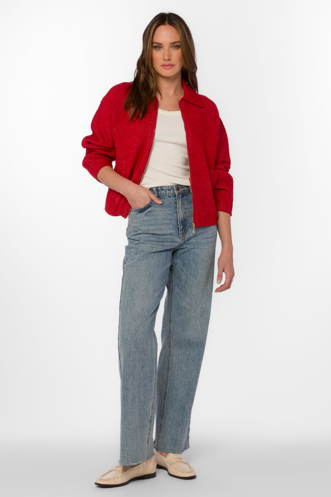 Alexandra Red Sweater - Sweaters - Velvet Heart Clothing