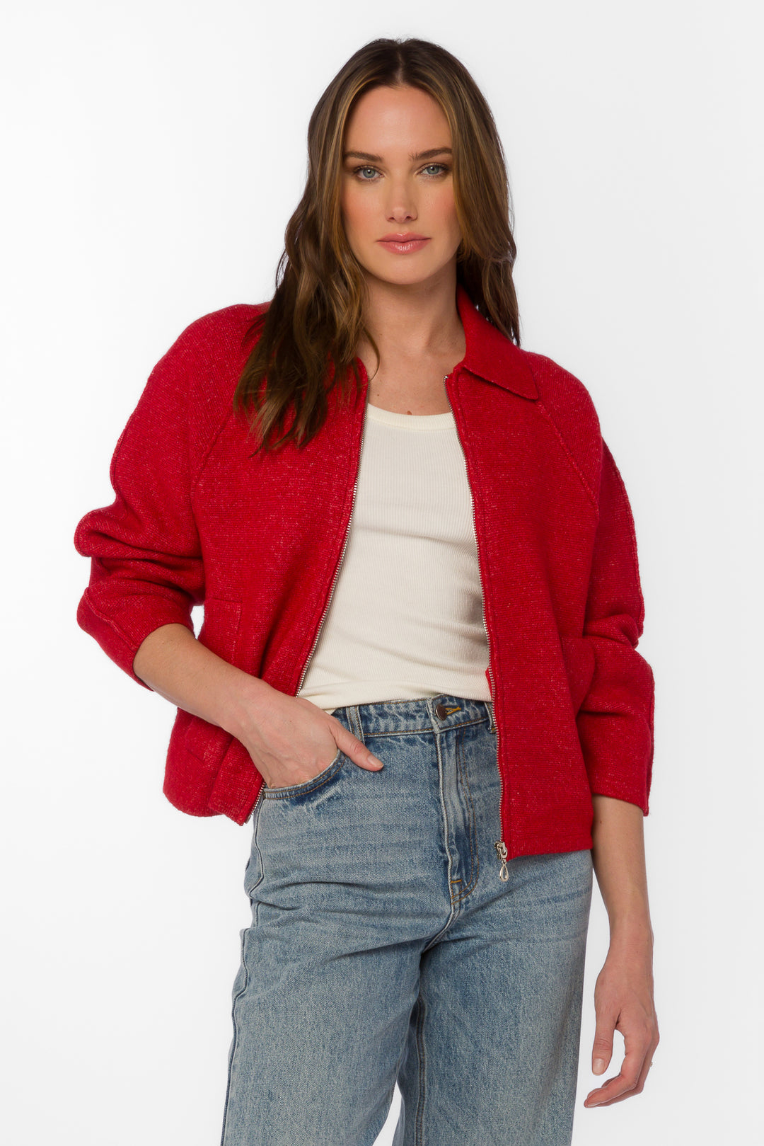 Alexandra Red Sweater - Sweaters - Velvet Heart Clothing