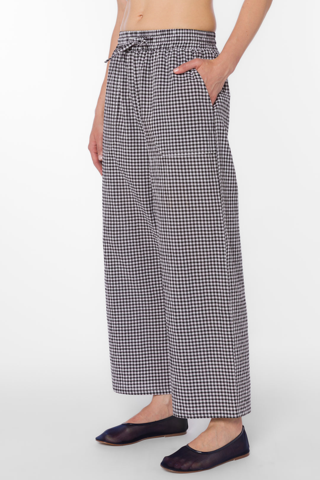 Allie Black Gingham Pants - Bottoms - Velvet Heart Clothing
