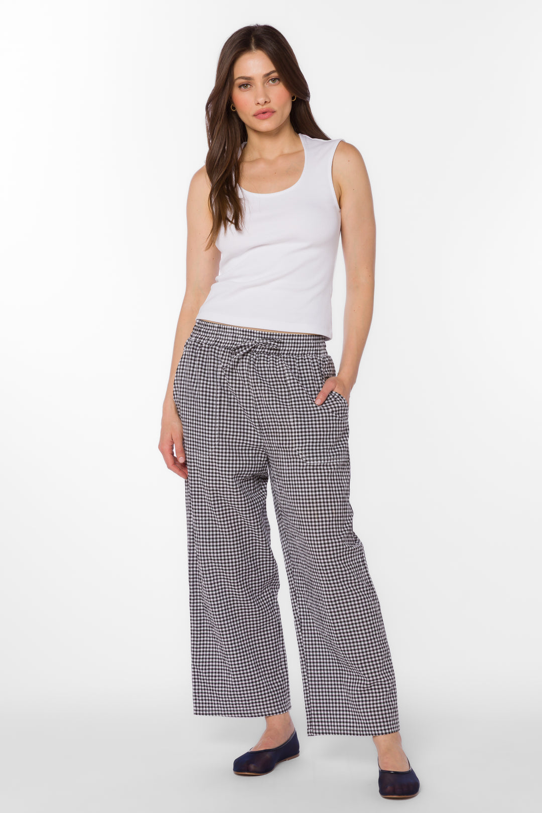 Allie Black Gingham Pants - Bottoms - Velvet Heart Clothing