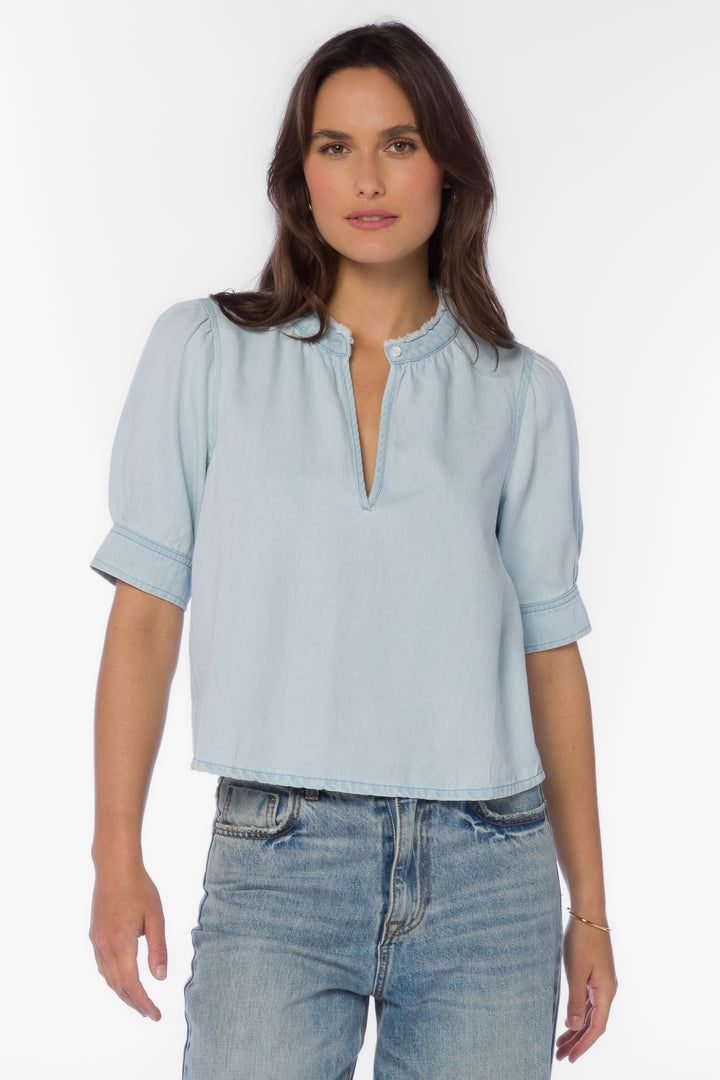 Almafi Azure Top - Tops - Velvet Heart Clothing