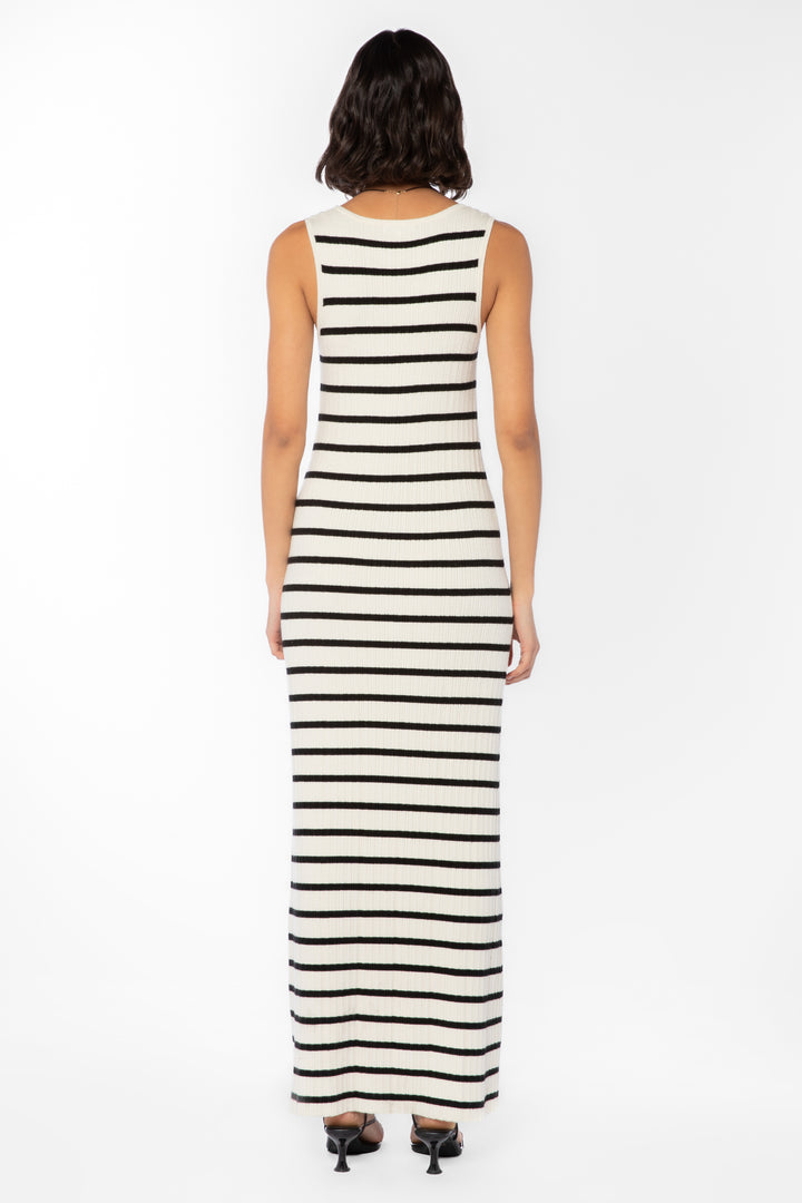 Amaryllis Black Striped Dress