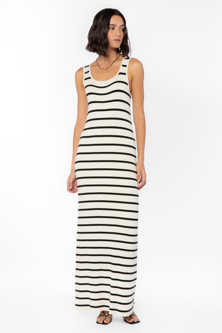 Amaryllis Black Striped Dress