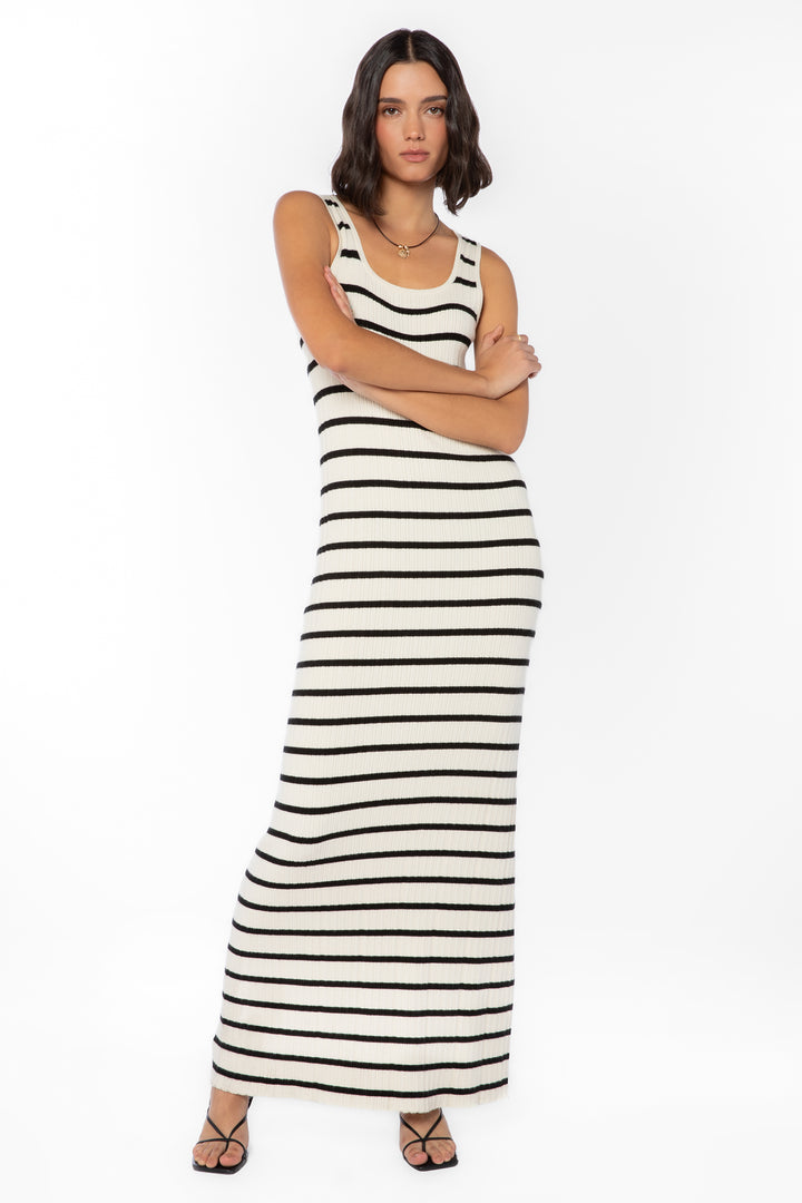 Amaryllis Black Striped Dress