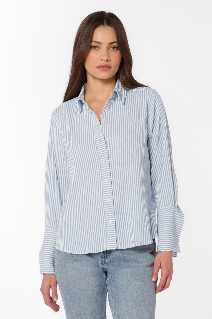 Amaya Peri Stripe Shirt - Tops - Velvet Heart Clothing