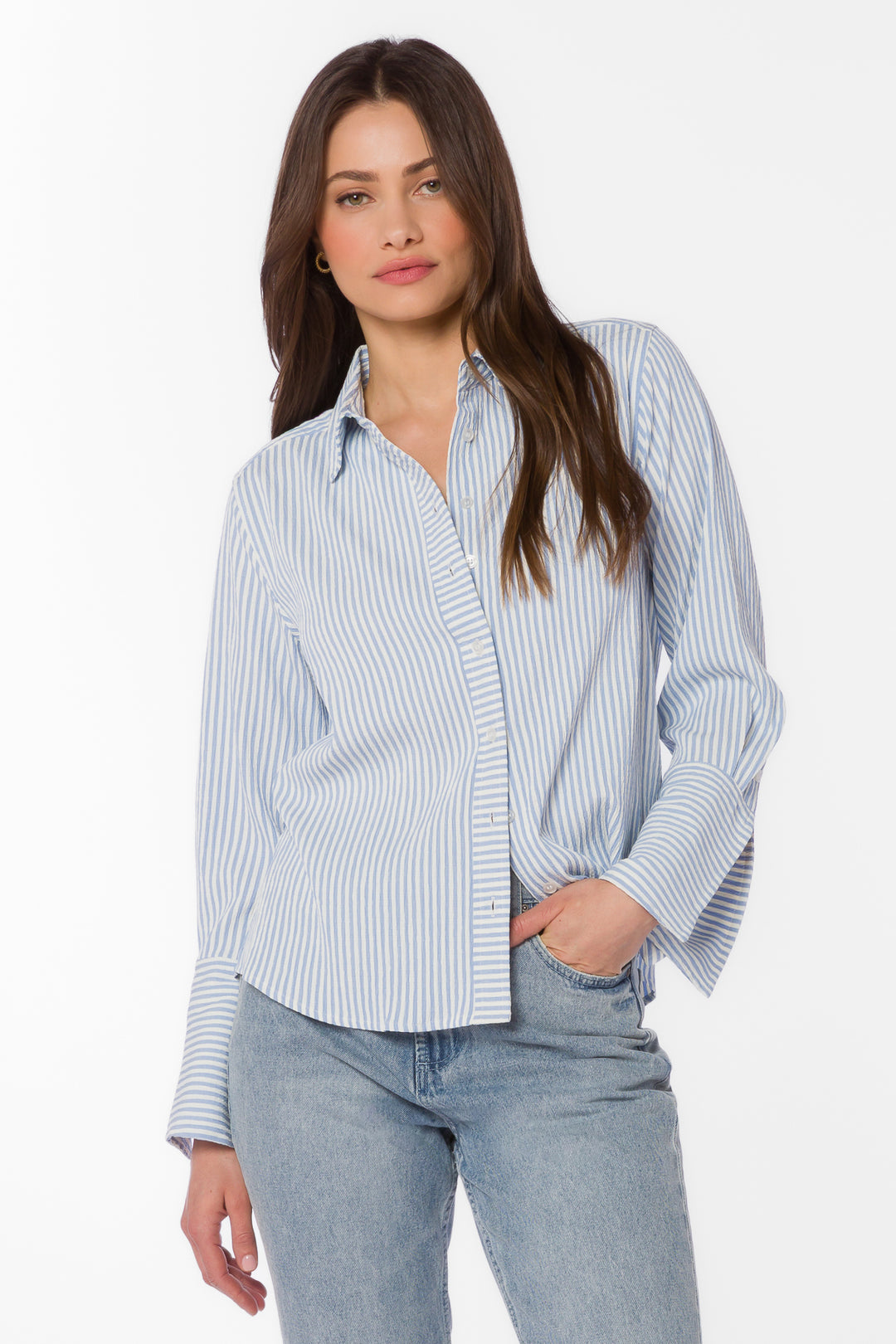 Amaya Peri Stripe Shirt - Tops - Velvet Heart Clothing