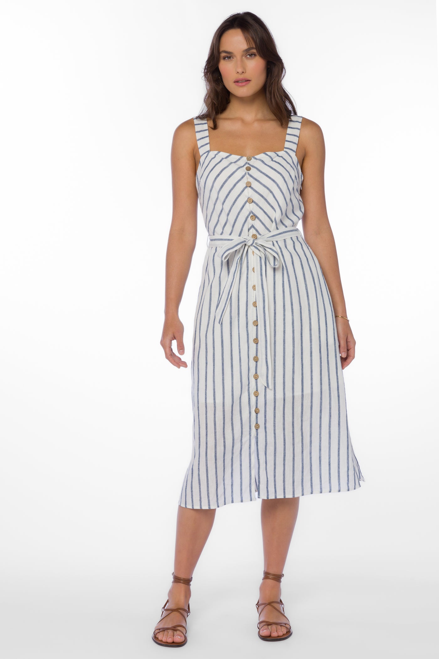 Amber Navy Stripe Dress - Dresses - Velvet Heart Clothing