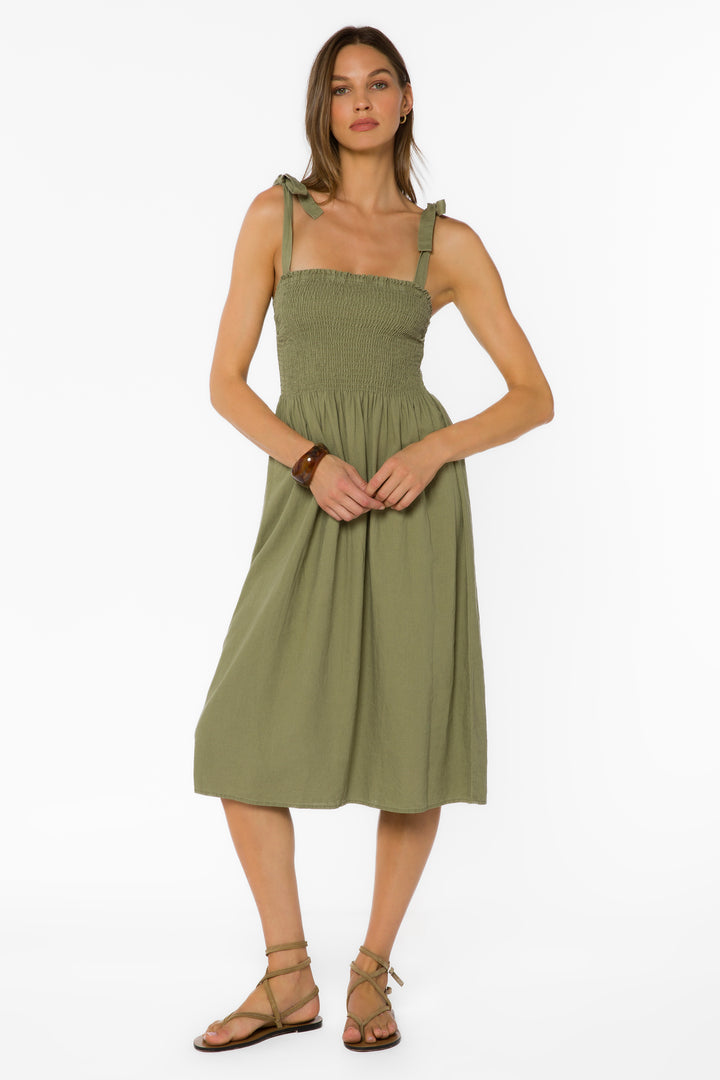 Amia Olive Dress