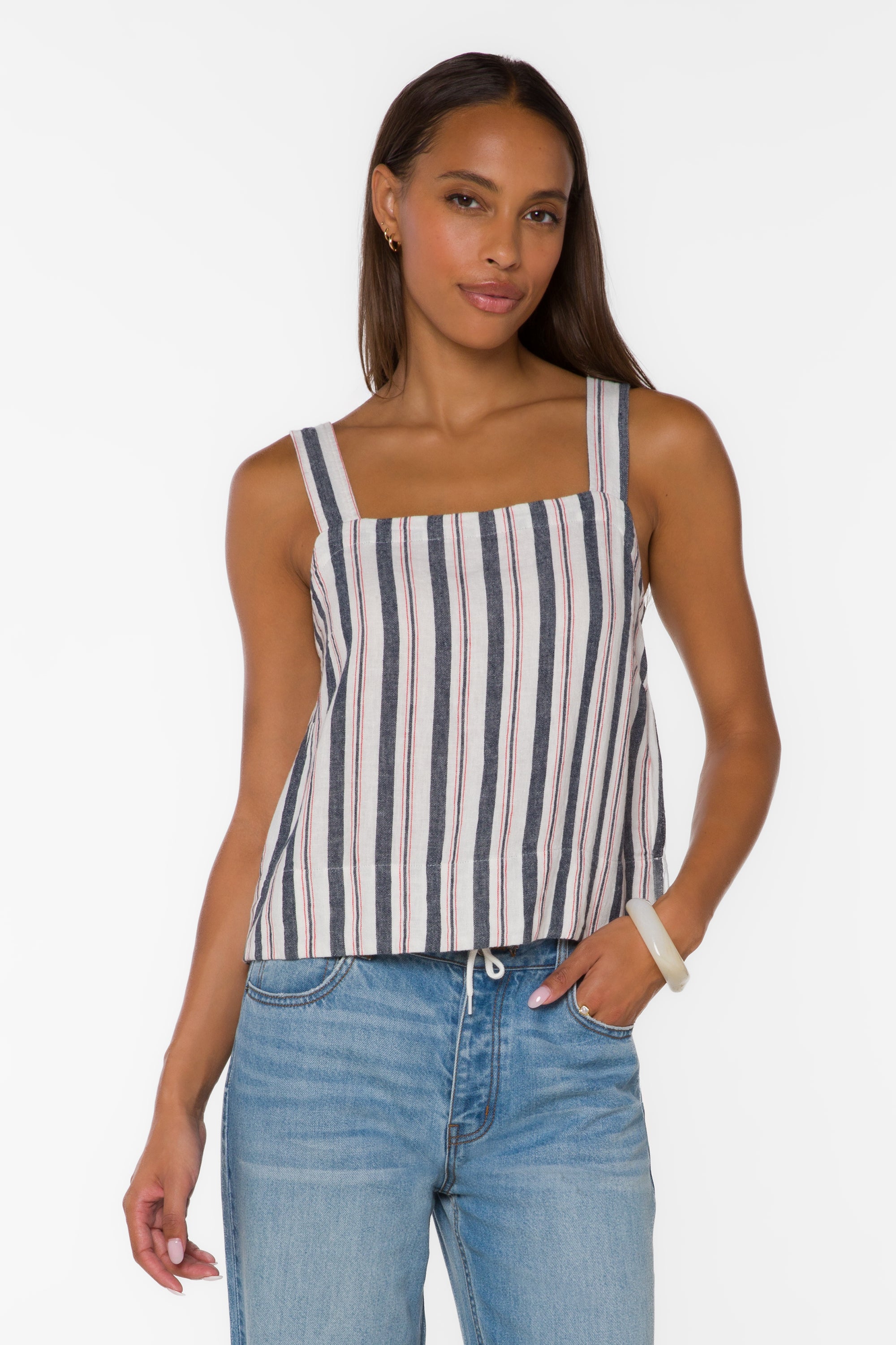 Amora Blue Stripe Tank – Velvet Heart Clothing