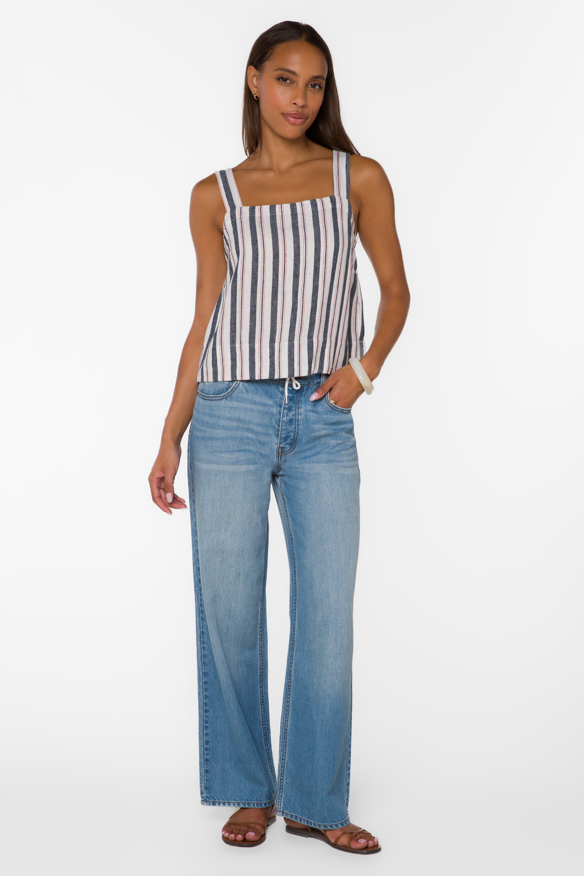 Amora Blue Stripe Tank – Velvet Heart Clothing