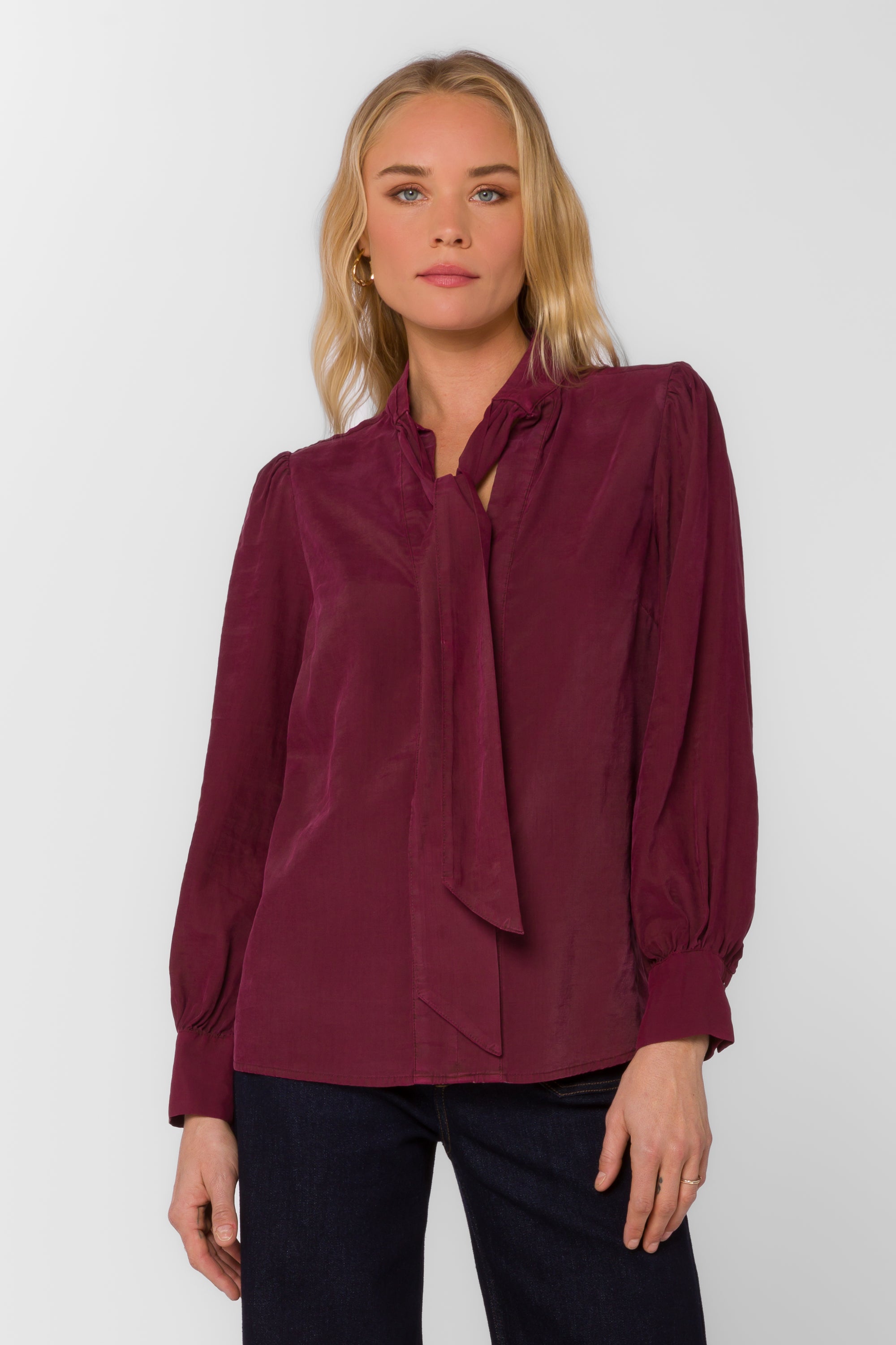 Anastasia Cabernet Blouse - Tops - Velvet Heart Clothing