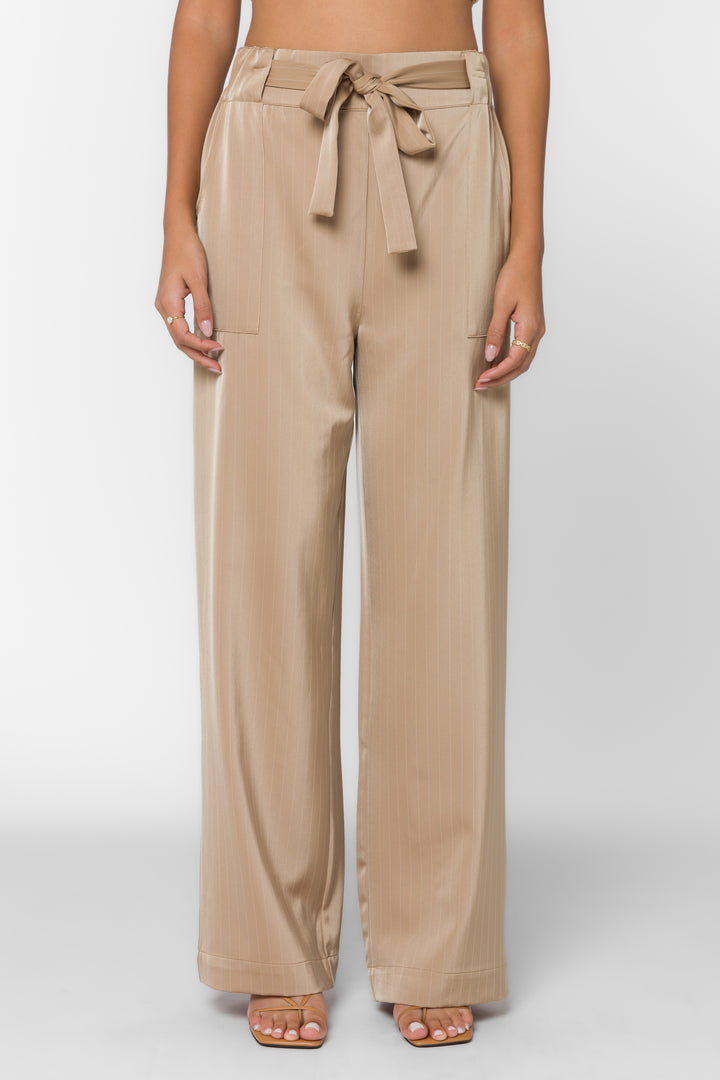 Angeline Taupe Stripe Pant