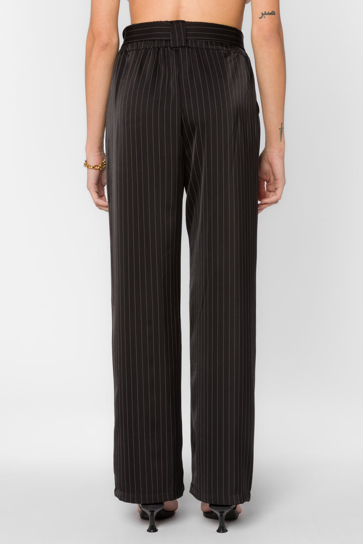 Angeline Black Pinstripe Pants - Pants - Velvet Heart Clothing